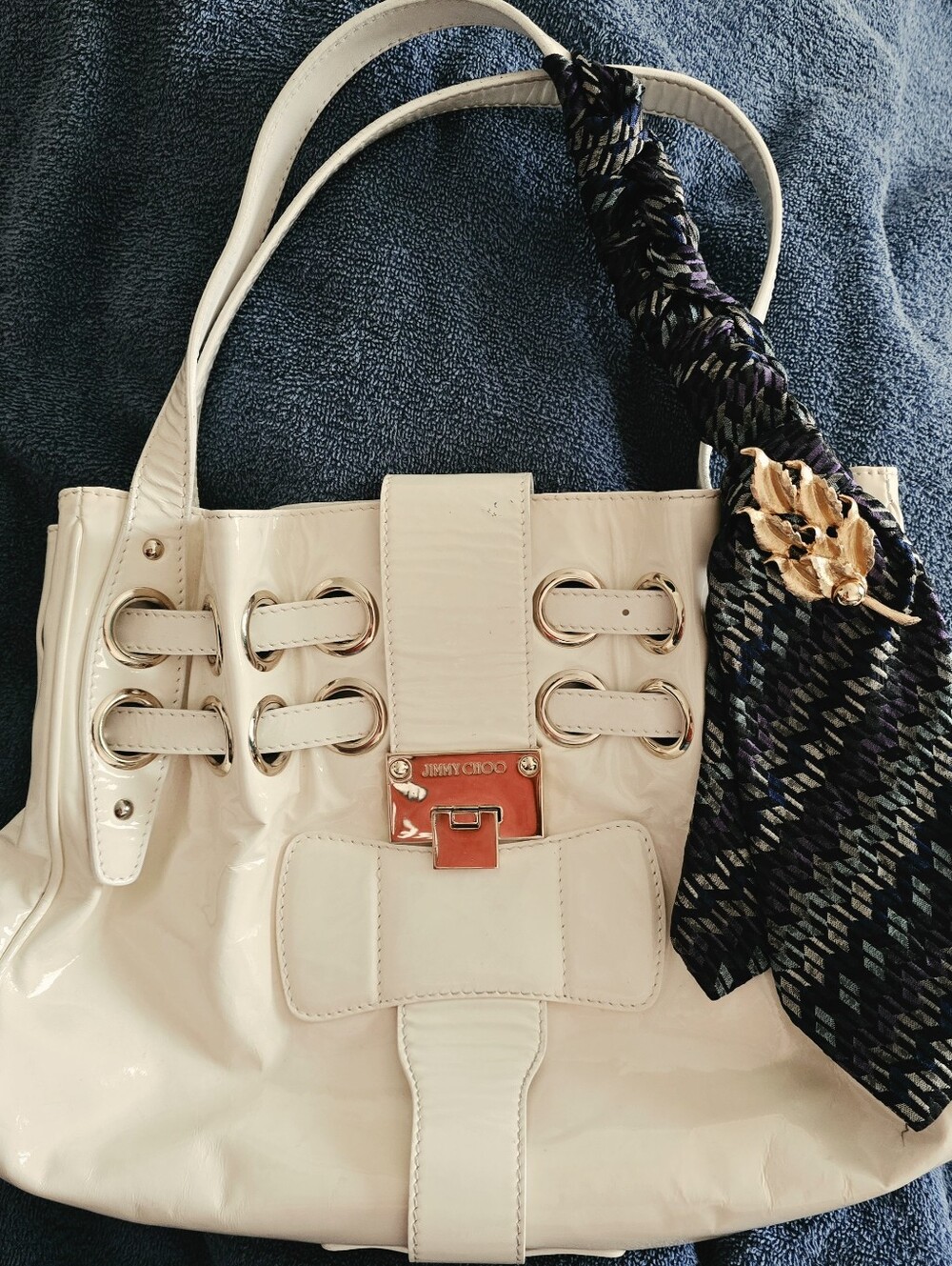 Vintage Jimmy Choo Ramona Y2K Archival Patent Leather Bag